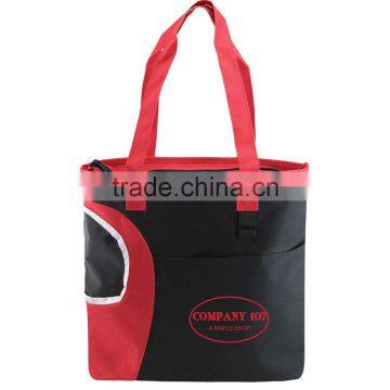Crescent Pocket Tote Bag - Comes With a Crescent-shaped Pocket for Bottles and Your Logo. photo-3