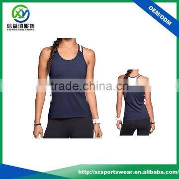 Custom slim fit cool pass running 100% polyester singlet tank top For Women