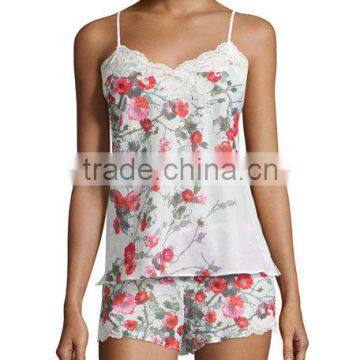 New Design Women's Pajamas Sexy Hot Shorts/lace Tank Top for Ladies photo-3