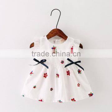 Wholesale Sweet Style Knitted Flower Pattern Baby Dress photo-3