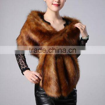 European Fur Overcoat Woolen Cloth Shawl for Women photo-2