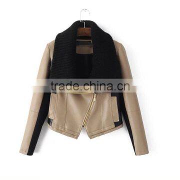 Spring Fashion Women PU Leather Jackets Coats