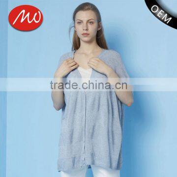 hot women V neck button sweater half sleeve long cardigan 2017 with best prices