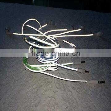 Alibaba china manufacturer reflective headphone glowing cable cords