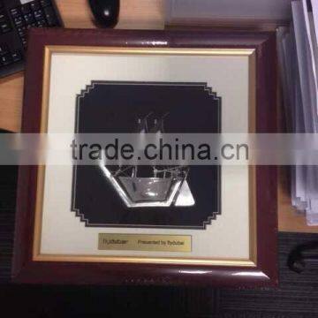 Wholesale 2015 New Design High Quality 3D Arabic Dhow Frame ,metal Ship Model With Wooden Frame photo-3