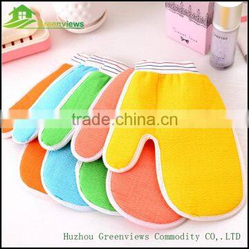 Rayon sponge thumb exfoliating bath glove cleaning brush glove for sponge cleaning