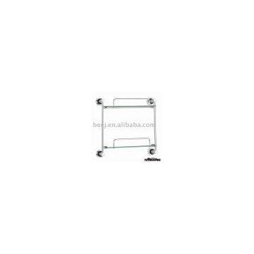 Double glass shelf