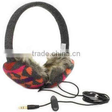 Wholesale knit warm unisex children ear muff winter earmuff