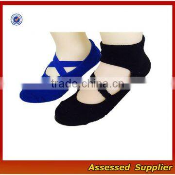 New design !Custom made Combed Cotton Bandage Yoga Socks/Anti-slip Women Ballet Socks/Yoga Pilates Socks--AMY725