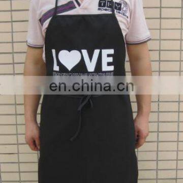 promotion black printing kitchen apron in bulk wholesale in cheap price