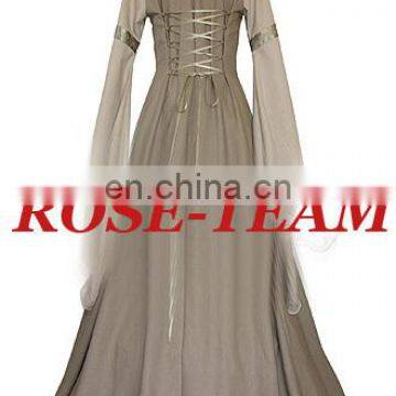 Rose Team-Free Shipping Custom-made Gray Girl Dress Medieval Renaissance Victorian Dress photo-2
