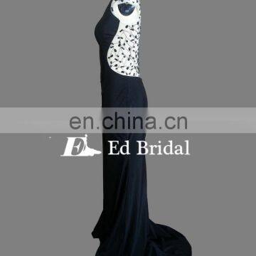 Custom Made V Neckline Cap Sleeve Beaded Black Teen Special Occasions Prom Dresses photo-4