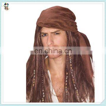 Caribbean Pirate Scarf Beaded Halloween Party Wigs HPC-0028