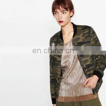 Latest fashion Army Military Camouflage color long sleeve jacket coat garments