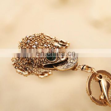 Fashion Crystal rhinestone beads mini toad keychain MCA-0310