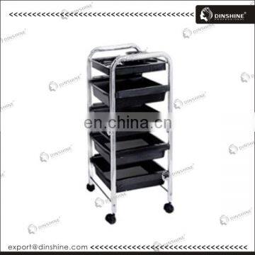 Professional salon plastic rolling beauty trolley for sale