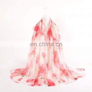 100% polyester silk feel designer wholesale china polyester scarf