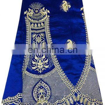 Fshion royal blue george lace fabric for women dress