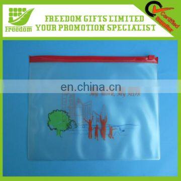 Logo Printed Transparent Zipper File Folder Bag