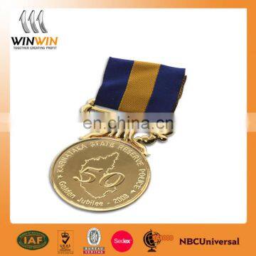 bespoke 50 years anniversary gold medal for sale