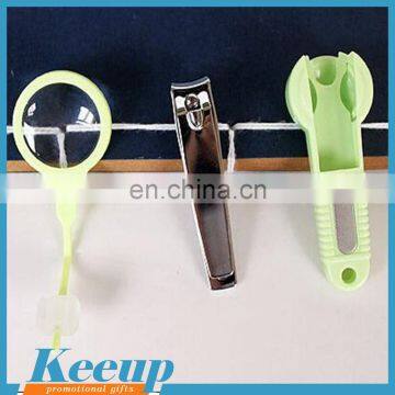 Hot sell promotional magnifier carbon steel nail clipper with plastic cover