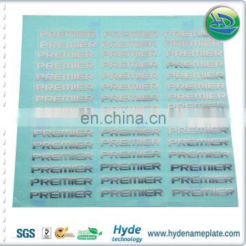 Computer Chrome Thin Metal Nickel Letters Sticker