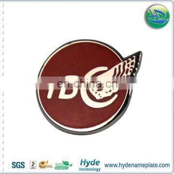 Custom Logo Round Black Earphone Label Metal Material Earphone Label