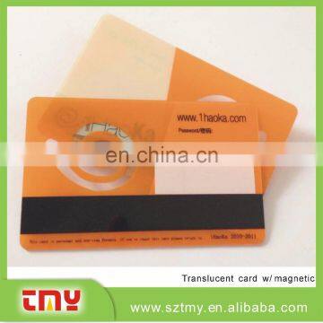 Transparent plastic card with magnetic strip printing machine