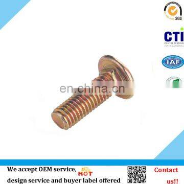 Zinc plating flat head carriage bolt, square neck screw