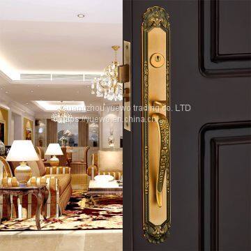 Villa Door Lock Double Pull European-style Lock Anti-theft Lock Office Lock Copper Door Mechanical Lock Wooden Door or m photo-3