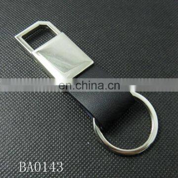 Cheap Zinc Alloy Leather Hanging Car Logo Key Holder Custom Shaped Metal Keychain photo-5