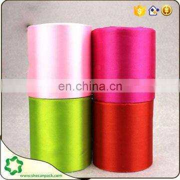 SHECAN Colorful solid color cheap satin roll ribbon