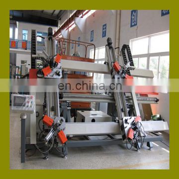 (0086 15215319839) Aluminum Window Door Machine / Vertical CNC Four Corner Aluminum Window Corner Crimping Machine