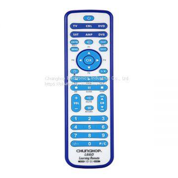 L660 6 in 1 Universal Learning Remote Control One Key Duplicator For TV DVD SAT VCR