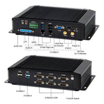 EGLOBAL I5 Industrial pc for POS Sysytem G5 Core i5 4200U Fanless 6*COM, 1*LPT, 1*GPIO, Dual Lan 4K Support photo-2