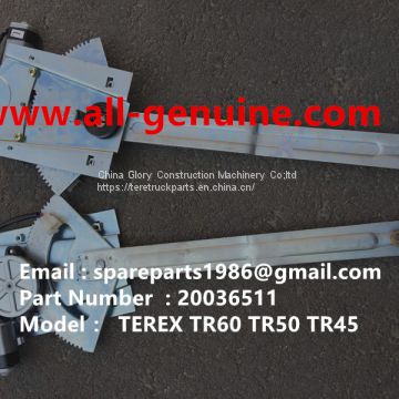 TEREX 20036511 WINDOW REGULATOR TR35A 3305F 3305G 3305K 3305B OFF HIGHWAY RIGID DUMP TRUCK MINING HAULER TRANSMISSION