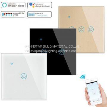 Smart WIFI Touch Wall Switch Eruope Standard 86 type 3 ways