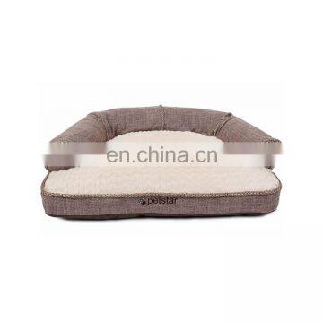 Factory Wholesale Coarse Relax Comfortable Round Linen Dog Bed