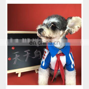 Spring Style Dog Clothes Fashion Pet Clothing Summer Mischievous School Uniform Schnauzer Pomeranian Teddy Dog Pet Clothes photo-6