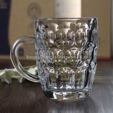 engrave logo glass mug with handle