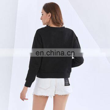 TWOTWINSTYLE Women's Sweatshirts O Neck Long Sleeve Loose For Femasle Casual Hollow Out photo-7