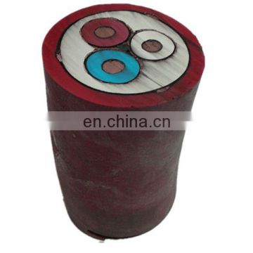 Rubber Round Submersible Pump cable Oil resistant 3 core 10mm2 75degree EPR insulation Submersible cable