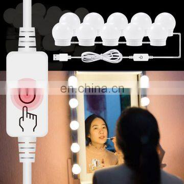 Dimmable 5V Make up Mirror Led Light Bulbs With USB Cable Power Supply Vanity Mirror Lights photo-6