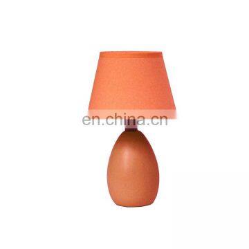 Good item modern simple ball shape ceramic base custom cheap orange table lamps for hotel bedside nightstand