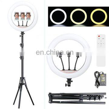 Dimmable 18'' LED Selfie Ring Light Photography Lighting 2.1M Tripod Stand Video Live LED Selfie Ring Lamp With Tripod photo-4