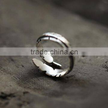 2016 New Model Wedding Rings Leaf Shape Ethnic Wedding Rings Handmade Rings for Woman photo-2