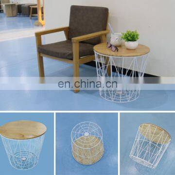 Popular Small Side Table With White Color Iron photo-3