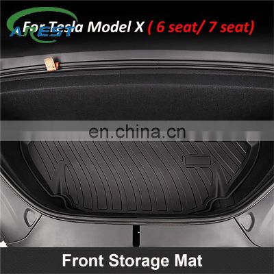 For Tesla Model X 6 7 Seat Waterproof Front and Rear Storage Box Pad Trunk Bottom Mats Protection Accessories