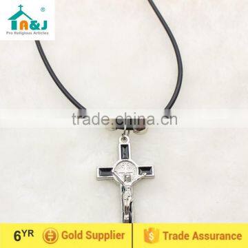 Catholic epoxy crucifix pendant