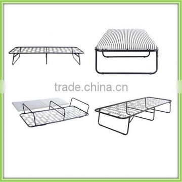 Metal Folding Bed Frame With Wheels/Hotel Single Bed